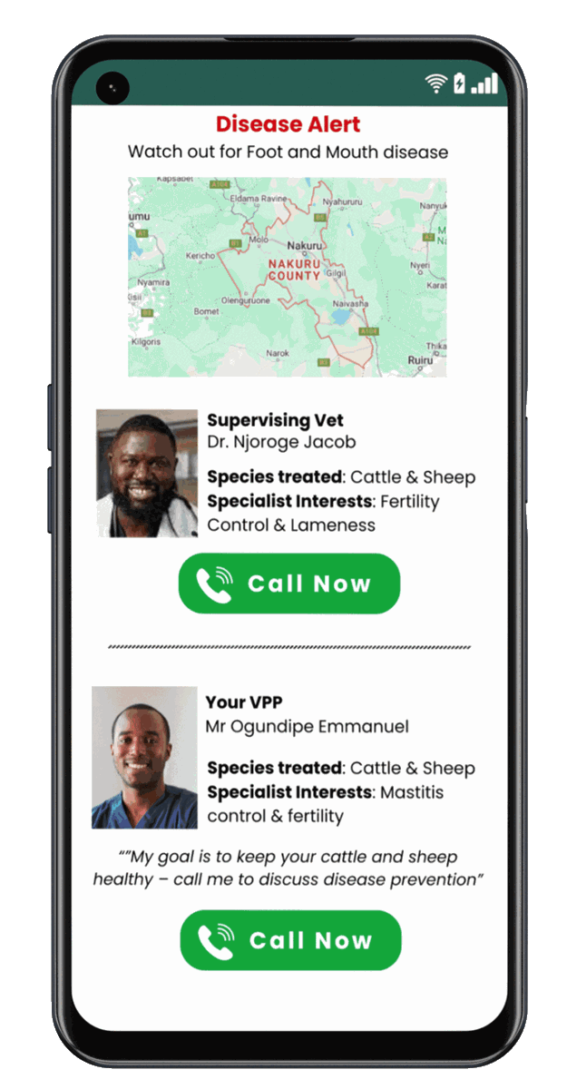 Direct communication to farmers